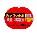 【龍品文創】3M 668 3/4 雙面膠帶 15y  18MM 2個入, , large