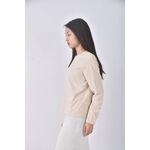 (S) gozo質感棉質杏色長袖上衣二手衣, , large