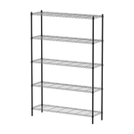 【Y HOUSE】120x35x180cm Lightweight Five-layer Iron Rack Iron Rack Shelf - Painted Black, , large