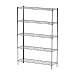 【Y HOUSE】120x35x180cm Lightweight Five-layer Iron Rack Iron Rack Shelf - Painted Black