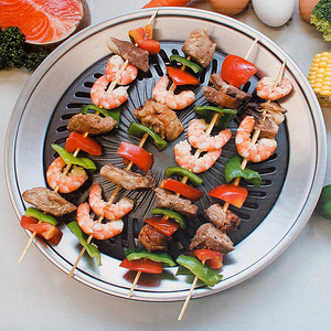 金德恩 GS MALL 台灣製造 超導熱不鏽鋼燒烤盤 燒烤盤 不鏽鋼烤盤 燒烤盤 烤肉盤 煎盤 烤盤 超導熱烤鍋 不沾烤鍋