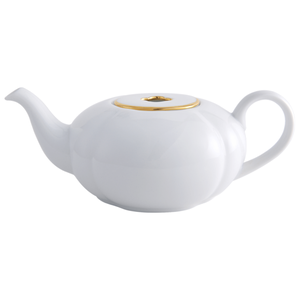 LEGLE - Ruyi Teapot with Lid (White Body, Gold-rimmed Lid)