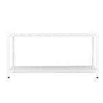 【Y HOUSE】120x45x60cm perforated board two-layer shelf perforated board shelf iron rack - painted white, , large