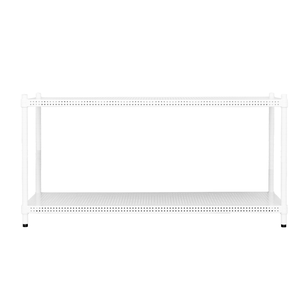 【Y HOUSE】120x45x60cm perforated board two-layer shelf perforated board shelf iron rack - painted white