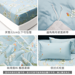 Indian新科技天絲吸濕排汗雙人四件式床包兩用被組-水仙, , large