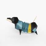 GeckoDesign Dachshund Coin Bank (Batman Grey), , large