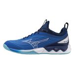 Mizuno Wave Luminous 3 男 排球鞋 穩定 包覆 回彈 藍 [V1GA242001], , large