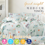 【FOCA】變色龍樂園 | 3M專利吸濕排汗抗菌天絲枕套床包組-雙人, 變色龍樂園, large