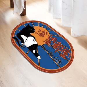 Soft diatomaceous earth water-absorbing non-slip floor mat with color printing