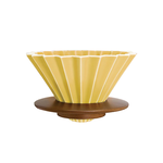 ORIGAMI Dripper M with Wooden Holder (Matt Navy), , large