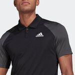 Adidas Club Polo 男 短袖 網球 比賽 運動 休閒 舒適 吸濕 排汗 黑灰 [GL5437], , large