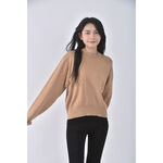 (XL) uniqlo質感棉質純棉杏色長袖上衣二手衣, , large