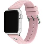 COACH Apple Watch 錶帶 38/40/41mm適用 粉紅色菱格紋矽膠錶帶 520 送禮 禮物(不含手錶), , large