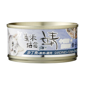 靖貓罐鮪魚+雞肉+沙丁魚80g