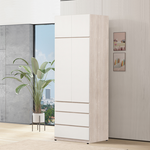 【唯熙傢俱】紀薇橡木雙色2.6x8尺抽屜衣櫃, , large