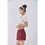 (4XL（含）以上) 素面紅色短褲二手衣, , large