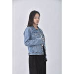(S) 【金莎私服】zara丹寧牛仔質感棉質藍色外套二手衣, , large