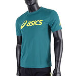 Asics 男女 短袖 T恤 運動 透氣 吸濕 快乾 抗UV 台灣製 延續 綠 [K31415-82], , large
