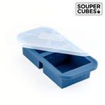 官方直營【Souper Cubes】多功能食品級矽膠保鮮盒2格_暮光藍(500ML/格), , large