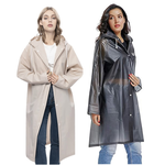 [Hetong] Thickened and Lengthened EVA Lightweight Raincoat (Piece) / Dusk Orange (Must-Have for Rainy Season, Recommended for Motorcyclists, Disposable Raincoat, Adult Lightweight Raincoat, Essential for Rainy Days, Hiking and Camping), , large