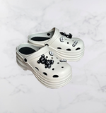 [e shoe store] Amy height-enhancing women's hole shoes/gardener shoes/waterproof slippers white 23.5CM, , large