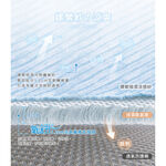 【日本旭川】AIRFit氧活力涼感支撐空氣座墊-冰晶細條紋 水洗坐墊 涼墊 涼坐墊 日本技術 3D立體透氣, , large