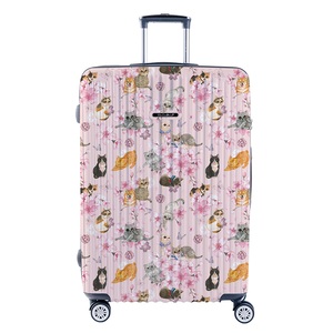 NaSaDen [Spring Cat]26" Checked Zipper Luggage
