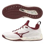 Mizuno Wave Luminous 2 男女 男 排球鞋 運動 比賽 襪套式 止滑 白紅 [V1GA212045], , large