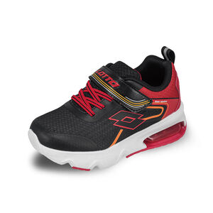 LOTTO童氣墊跑鞋-黑紅20