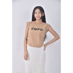 (M) e e fashion無袖棕色上衣二手衣