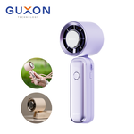 【 GUXON】巧冰扇 冰敷折疊手持高速風扇GXFAN01 (100段速/附掛繩)- 薰衣紫, , large