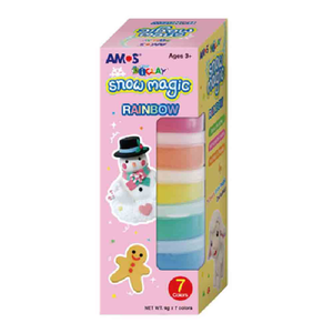 【AMOS 阿摩司】7色 18克 罐裝 雪花 黏土 / 組 SM7P-R