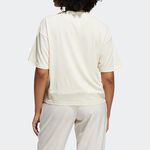 Adidas TRN T HEAT.RDY 女 短袖 上衣 透氣 反光細條 短版 愛迪達 米白 [GR8223], , large