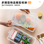 【上手家居】4入組 加大透明冰箱收納盒 4.7L 透明(手把收納盒/冰箱保鮮盒/密封盒/廚房收納/保鮮盒/蔬果收納), , large