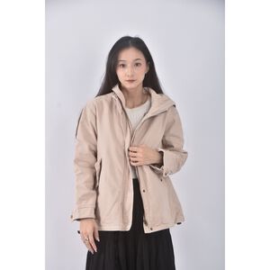 (M) earth music ecology質感棉質風衣杏色外套二手衣
