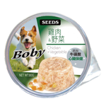 【拉拉寵物小舖】seeds 惜時 狗罐頭 Boby 狗罐頭 機能愛犬餐罐 雞肉+野菜85g*24瓶, , large