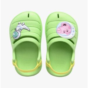 [巴拉娜巴西人字拖專賣店]中壢實體店面Havaianas童鞋Havaianas Baby Clog Peppa Pig男童鞋 女童鞋 綠 粉