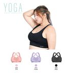 【AREXYOGA】AS-7405 大尺碼/2L-4L/ BRA/瑜珈/加大碼細肩Ｘ型美背中度運動可調節瑜珈背心式內衣, , large