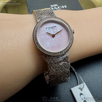 [星晴錶業]COACH手錶,28mm,CH00252粉紅色錶面玫瑰金錶殼玫瑰金色米蘭錶帶款, , large