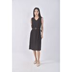 (S) single noble羊毛無袖綠色綁帶洋裝二手衣, , large