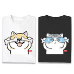 JZ TEE Cat & Shiba Inu-I Don't Look Unisex Tee, , large