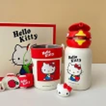 【BEDDYBEAR】杯具熊星辰雙飲兒童保溫杯帶吸管直飲蓋KT凱蒂貓女可愛便攜 600ml, , large