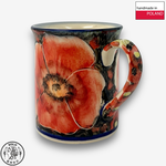 【SOLO Vintage】Cerraf Polish Pottery 280ml Mug Crimson Sunset Floral Whisper Series Made in Poland, , large