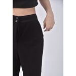 (3XL) key wear高腰質感黑色長褲二手衣, , large