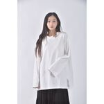 (XL) blackfriday質感棉質純棉白色長袖上衣二手衣, , large