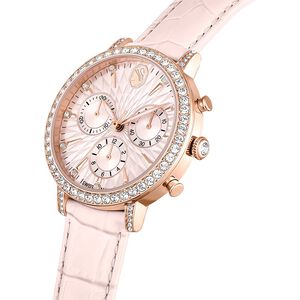SWAROVSKI 施華洛世奇 Matrix Tennis Chrono 水晶三眼計時手錶 女錶36mm(569830)