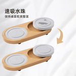 【上手家居】雙杯座硅藻土吸水墊 白色(吸水杯墊/珪藻土杯墊/硅藻土杯墊/珪藻土), , large