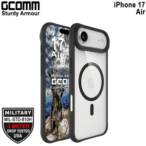 GCOMM iPhone 17 Air 3米軍規磁吸防摔殼 Sturdy Armour MagSafe 硬石黑