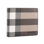 BURBERRY 環保帆布格紋8卡對開短夾/暗樺木棕色, , large