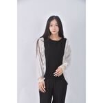 (XL) blue ribbon韓牌質感黑色長袖上衣二手衣, , large